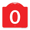 Signmission Designer Series Sign-Sign W/ Letter O, Red & White Aluminum Sign, 18" x 18", RW-1818-22936 A-DES-RW-1818-22936 - alternate 1